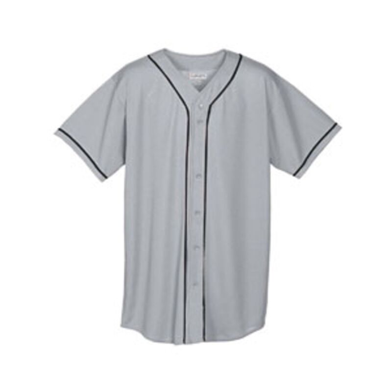 Wicking Mesh Braided Trim Baseball Jersey Thumbnail