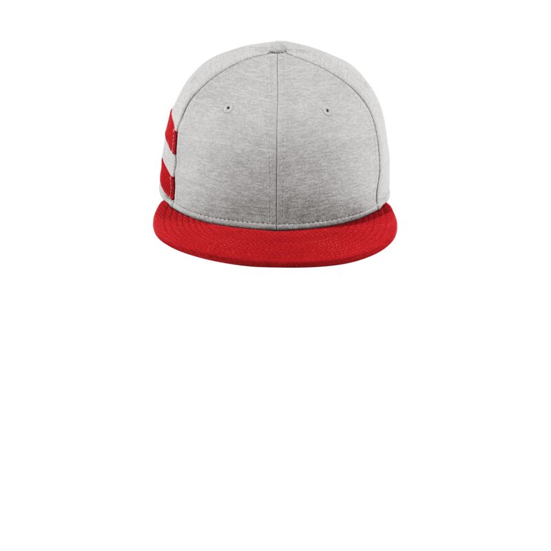 Shadow Heather Striped Flat Bill Snapback Cap Thumbnail