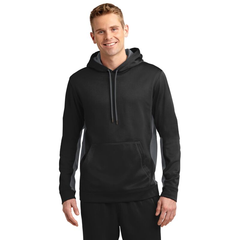Sport Tek Sport Wick ® Fleece Colorblock Hooded Pullover Thumbnail